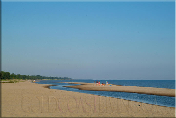 Photograph of Long Point Beach looking south, Norfolk County on Lake Erie, Ontario