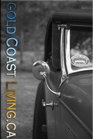 Photograph in summer of another of Larry's 1934 Ford , hot car on the goldcoast, Norfolk County on Lake Erie, near Port Dover, Turkey Point and Long Point Ontario